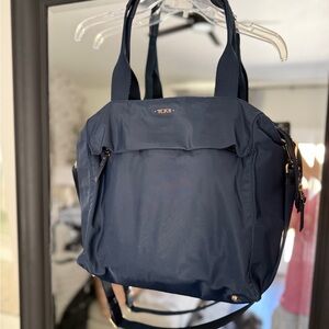 Tumi Nylon Navy Blue Tote Bag